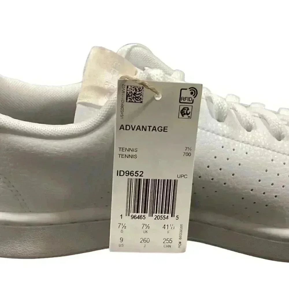 Adidas Advantage White Pink Women 9 Athletic Tennis Shoes Sneaker Trainer ID9652